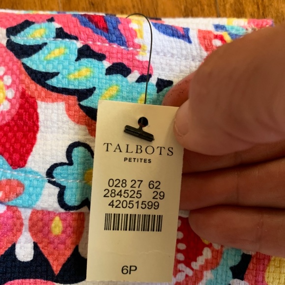 Talbots petites fully‎ lined paisley mini. NWT. Retail 110 - Picture 2 of 5